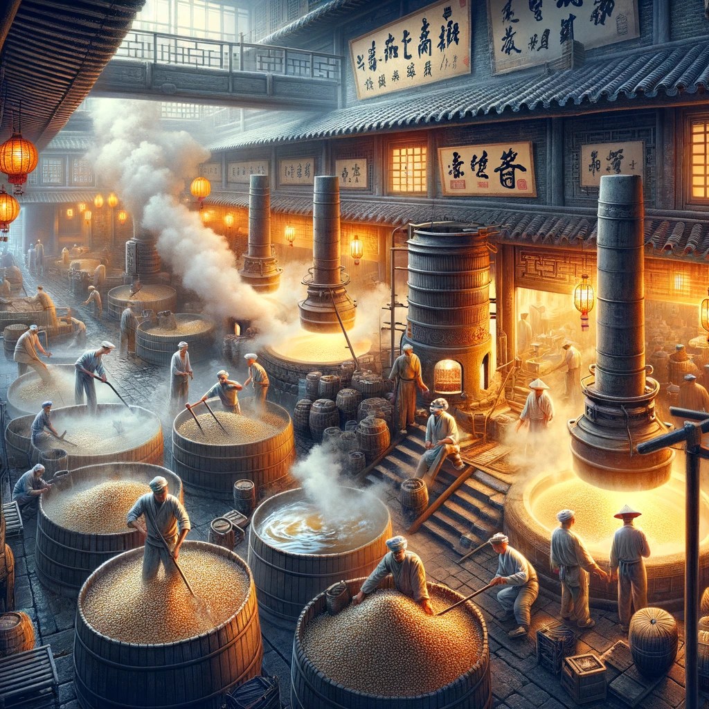 "구증칠추" 과정은 중국의 몇백년 내려온 마오타이의 전통 양조법 입니다. 이름은 문자 그대로 "9번의 증기와 7번의 발효”입니다. 이 정교하고 시간이 많이 소요되는 방법에는 술을 생산하기 위해 아홉번의 찌기와 일곱번의 발효 과정이 반복됩니다.